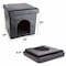 Pet Adobe Pet House Ottoman Collapsible Multipurpose Bed Cube and Footrest Faux Leather forCat or Small Dog 172909DNX - alternate 2
